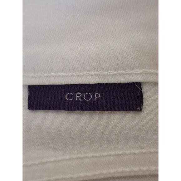NYDJ White Stretch Denim Not Your Daughter's Crop Jeans Size 8 NICE - Picture 4 of 10